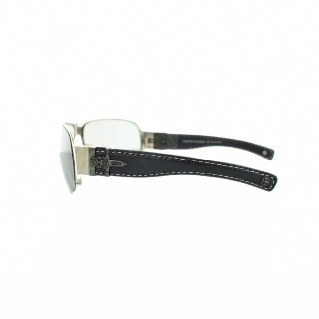 【中古】クロムハーツ CHROME HEARTS SS-BKL サングラス 眼鏡 めがね レザー ロゴ シルバー色 ■GY18 /MQ メンズ_2