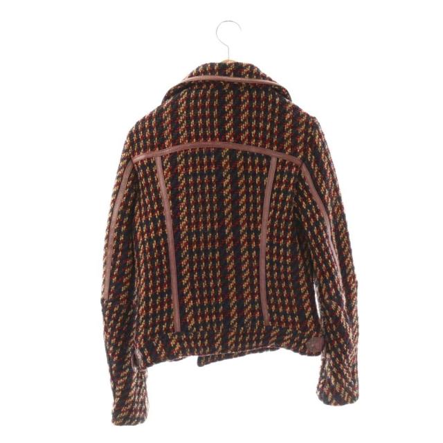 【中古】ディーゼル DIESEL ジャケット ブルゾン 中綿 S ボルドー マルチカラー /ES ■GY18 レディース