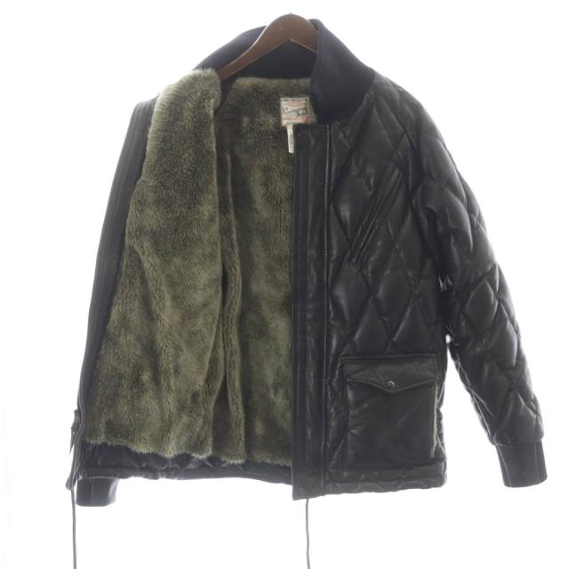 【中古】ウエストライド オールニュー レーシング ダウンジャケット ホースハイド レザー キルティング L 黒 HJ-02L