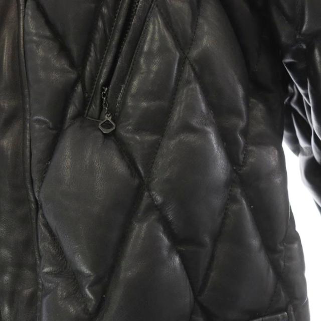 【中古】ウエストライド オールニュー レーシング ダウンジャケット ホースハイド レザー キルティング L 黒 HJ-02L