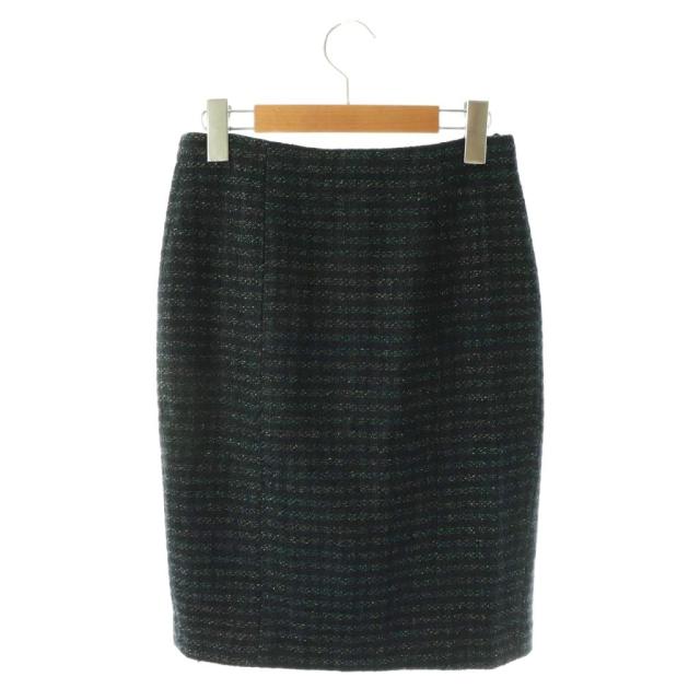 【中古】フェンディ FENDI 背広 セットアップ 上衣 タイトスカート ラメ 38 黒いこと マルチ色合い /ES