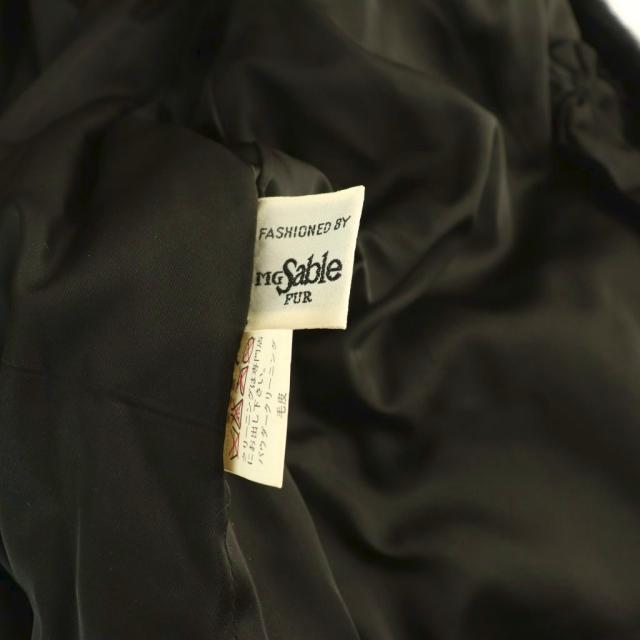 【中古】ノーブランド ミンクファー コート 毛皮 ミドル アウター 13 ブラック /DF ■GY18 レディース_6