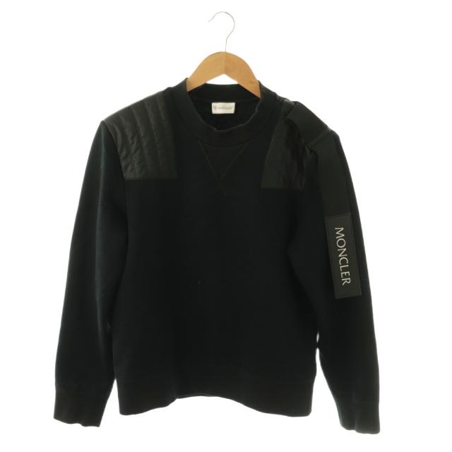 【中古】モンクレール MONCLER MAGLIA GIROCOLLO スウェット トレーナー ドッキング S ブラック C-SCOM-18-482