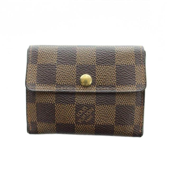 【中古】ルイヴィトン LOUIS VUITTON N62925 ダミエ ラドロー 小銭入れ コインケース ロゴ PVC レザー 茶 ブラウン