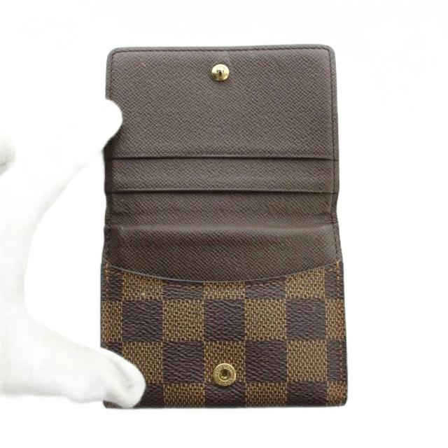 【中古】ルイヴィトン LOUIS VUITTON N62925 ダミエ ラドロー 小銭入れ コインケース ロゴ PVC レザー 茶 ブラウン_4