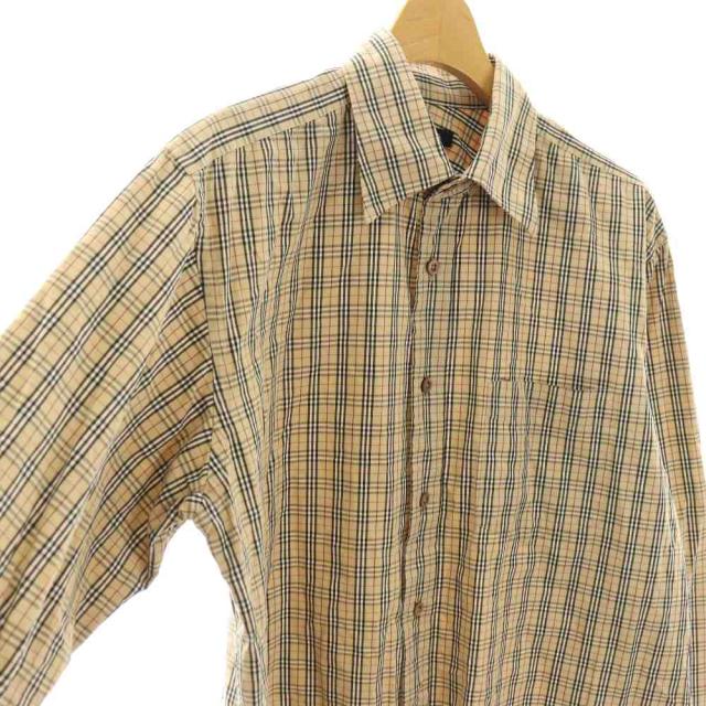 【中古】バーバリー ロンドン BURBERRY LONDON シャツ ノバチェック 長袖 前開き L ベージュ /NR ■GY17 メンズ_2