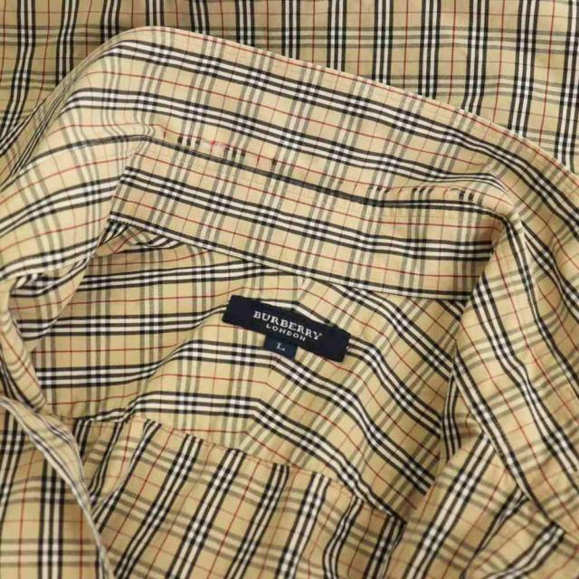 【中古】バーバリー ロンドン BURBERRY LONDON シャツ ノバチェック 長袖 前開き L ベージュ /NR ■GY17 メンズ_5