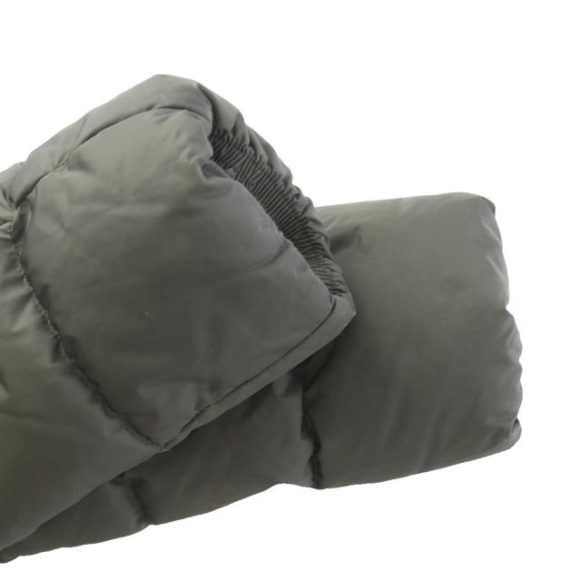 【中古】モンクレール MONCLER TETRA テトラ ダウンジャケット ラムレザー ナイロン 切替 羊革 ワッペンロゴ カーキ_6