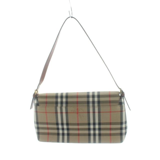 【中古】バーバリー BURBERRY ハンドバッグ ロゴ キャンバス レザー ノバチェック 茶 ブラウン ■GY18 /MQ_1