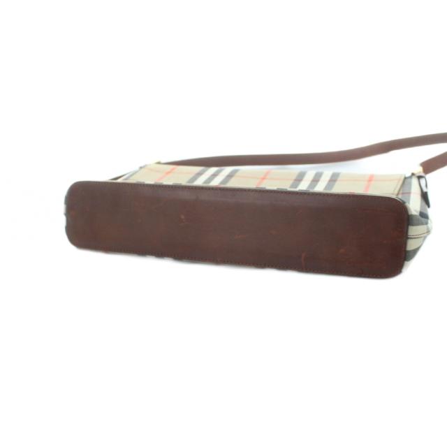 【中古】バーバリー BURBERRY ハンドバッグ ロゴ キャンバス レザー ノバチェック 茶 ブラウン ■GY18 /MQ_4