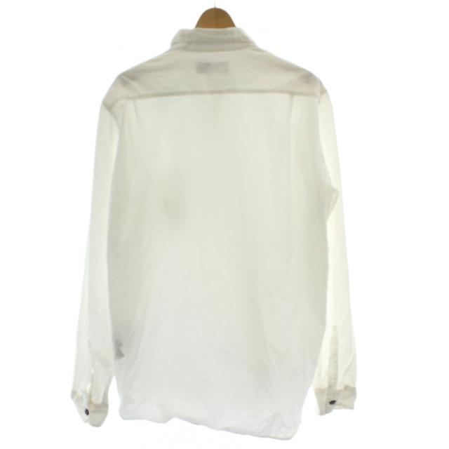 【中古】ストーンアイランド STONE ISLAND シャツ L 白 ホワイト 長袖 ボタンダウン パッチポケット 63151FD03 /GG_1