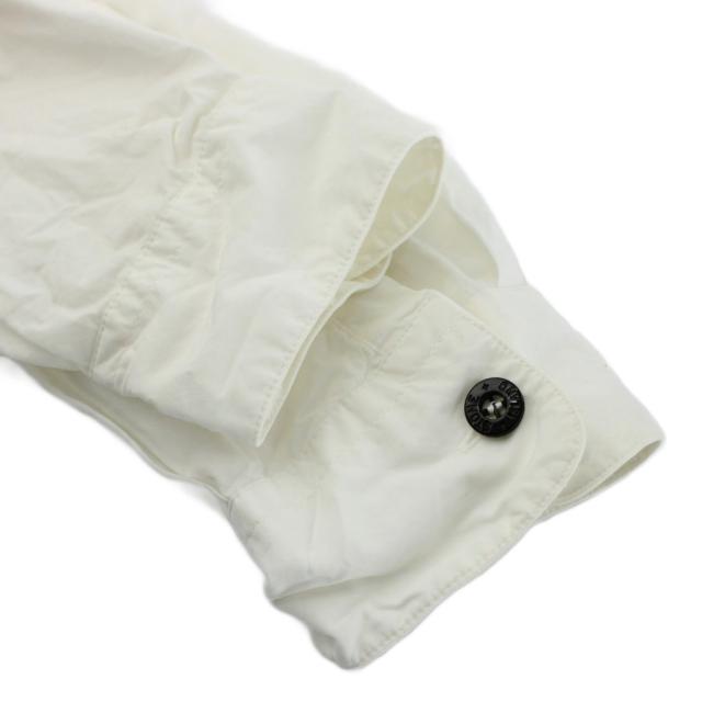 【中古】ストーンアイランド STONE ISLAND シャツ L 白 ホワイト 長袖 ボタンダウン パッチポケット 63151FD03 /GG_2