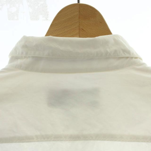 【中古】ストーンアイランド STONE ISLAND シャツ L 白 ホワイト 長袖 ボタンダウン パッチポケット 63151FD03 /GG_4
