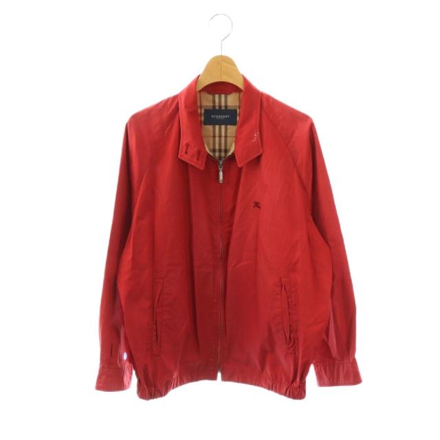 【中古】バーバリー ロンドン BURBERRY LONDON ジャンパー ブルゾン ジップアップ レッド /DO メンズ