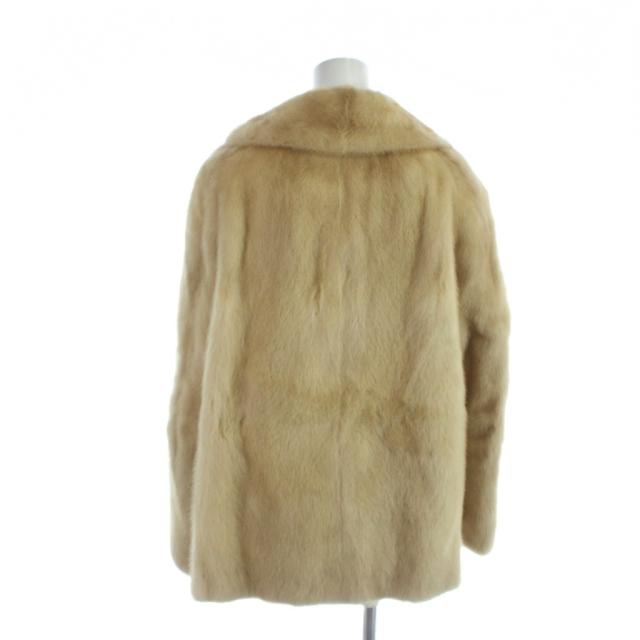 中古】ノーブランド品 毛皮コート ミンクファー 総裏地 ミドル 白