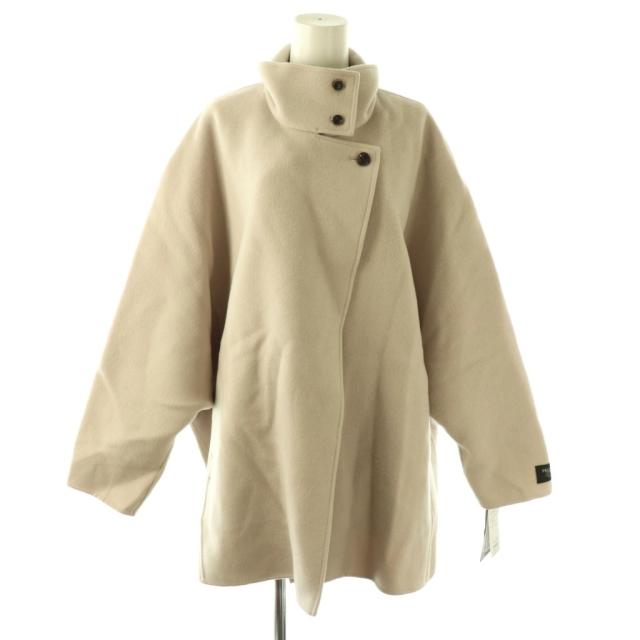 【中古】未使用品 ディニテコリエ ダブルフェイス PECOLAMB PREMIUM スタンドカラーコート アウター F