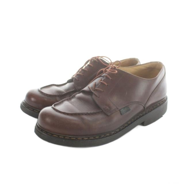 【中古】パラブーツ Paraboot 53131 ビジネスシューズ 革靴 ロゴ レザー 外羽根 レースアップ 7 26cm 茶 ブラウン
