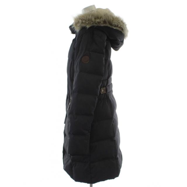【中古】ローレンラルフローレン LAUREN RALPH LAUREN ダウンコート M 紺 フード ファー付き 長袖 ロング丈 /GG_1
