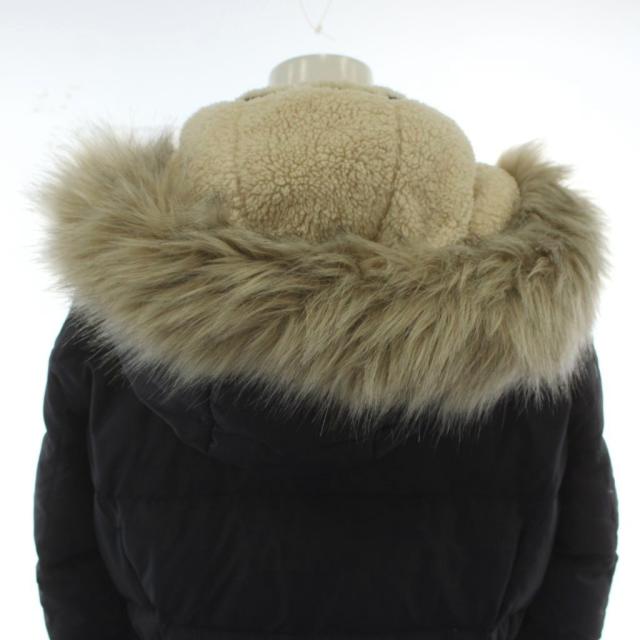 【中古】ローレンラルフローレン LAUREN RALPH LAUREN ダウンコート M 紺 フード ファー付き 長袖 ロング丈 /GG_5