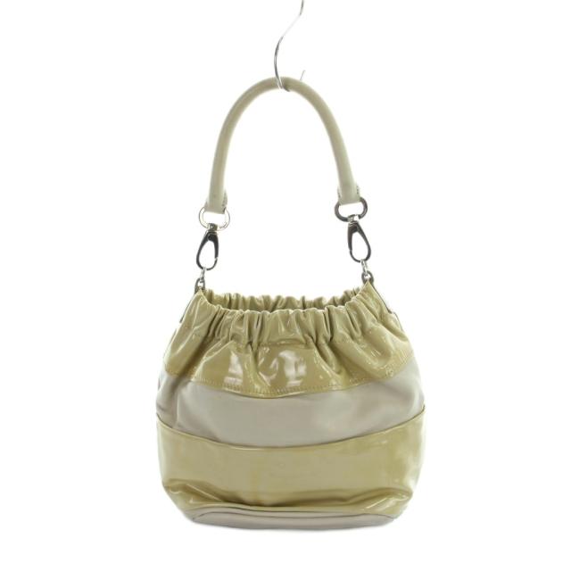 【中古】サルヴァトーレフェラガモ Salvatore Ferragamo VARA ヴァラ ハンドバッグ エナメル レザー 切替 ロゴ_1