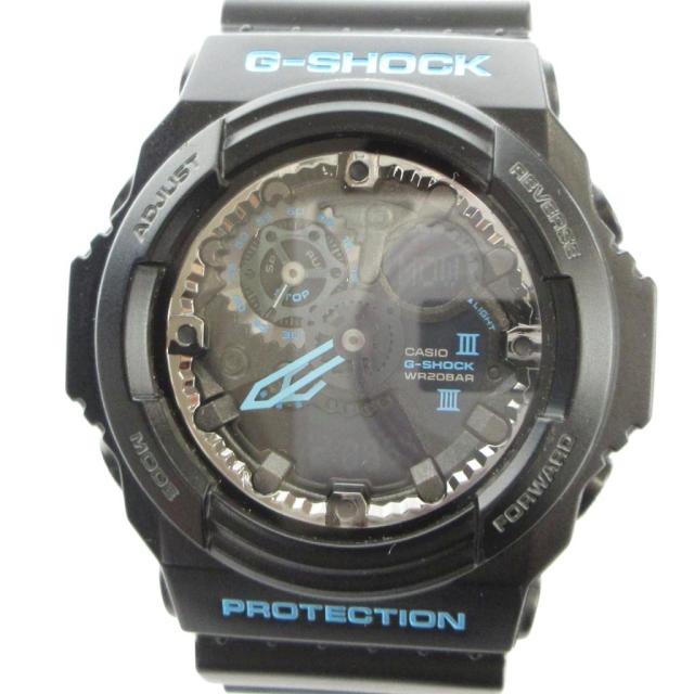【中古】カシオジーショック CASIO G-SHOCK GA-300BA 腕時計 ウォッチ クォーツ ロゴ アナデジ 黒 ブラック ■GY18