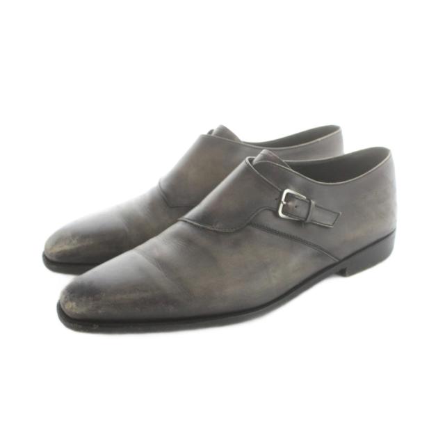 【中古】ベルルッティ Berluti モンクストラップシューズ デムジュール スクリット スカーズ カリグラフィ 革靴