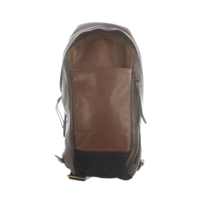【中古】コーチ COACH 70796 ボディバッグ ショルダー スエード レザー ロゴ 茶 ブラウン ■GY18 /MQ メンズ