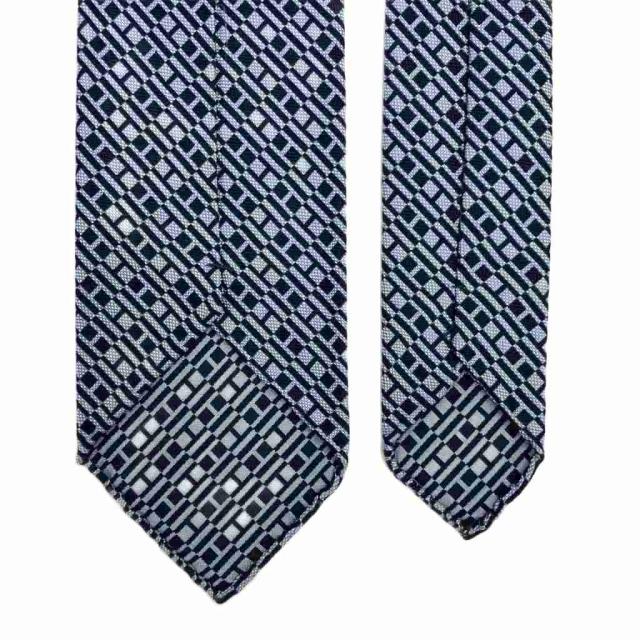 エルメス HERMES ネクタイ 絹 シルク ナロータイ 総柄 ロゴ 青 ブルー 中古】エルメス HERMES ネクタイ 絹 シルク ナロータイ 総柄 ロゴ 青