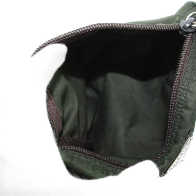 【中古】プラダ PRADA ポーチ 小物入れ マルチケース ナイロン 三角プレートロゴ 緑 グリーン ■GY11 /MQ ■OH_4
