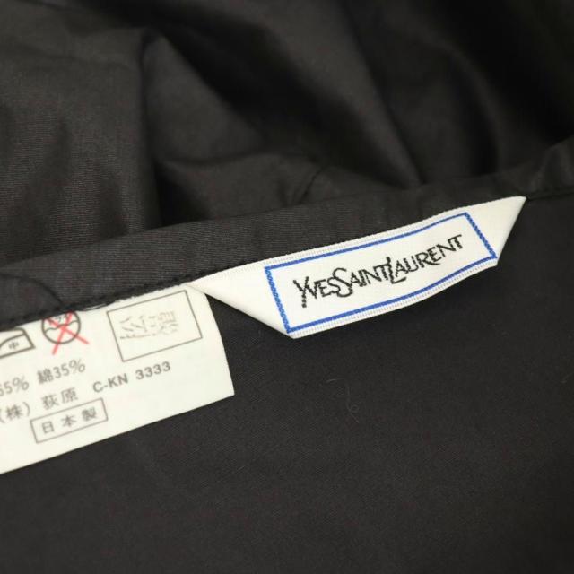 【中古】イヴサンローラン YVES SAINT LAURENT エプロン フリル ロゴ ブラック ゴールド色 /DF ■GY18 レディース_4