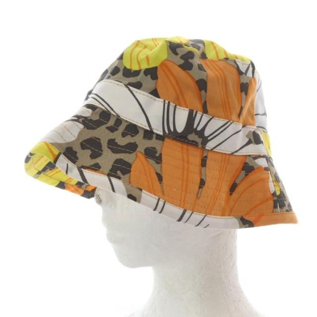 【中古】ドルチェ&ガッバーナ ドルガバ DOLCE&GABBANA 帽子 バケットハット レオパード 花柄 マルチカラー