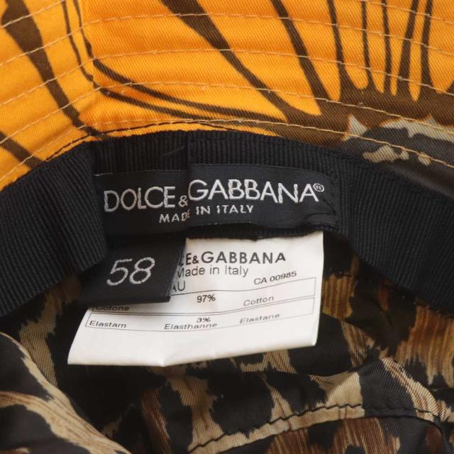 【中古】ドルチェ&ガッバーナ ドルガバ DOLCE&GABBANA 帽子 バケットハット レオパード 花柄 マルチカラー_4