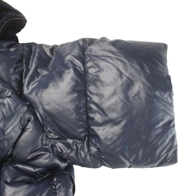 【中古】プラダスポーツ PRADA SPORT LINEA ROSSA ダウンコート 半袖 ニットカラー切替 40 紺 ネイビー acs1 2011 961_5