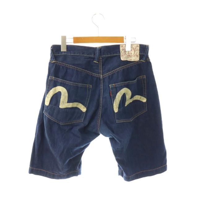 【中古】エヴィス EVISU 7001 ショートパンツ デニム ジッパーフライ 34 インディゴブルー /DO ■GY18 メンズ_1