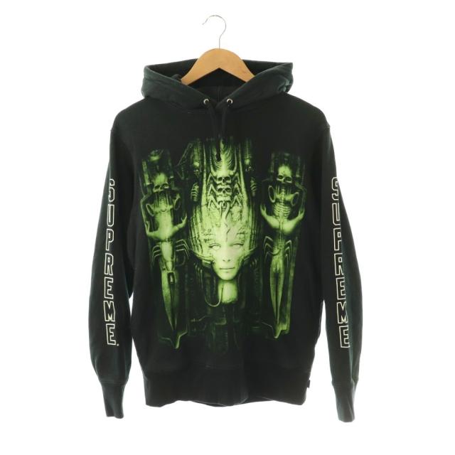 【中古】シュプリーム SUPREME 14AW H.R. Giger Pullover ギーガー パーカー スウェット プルオーバー プリント S 黒