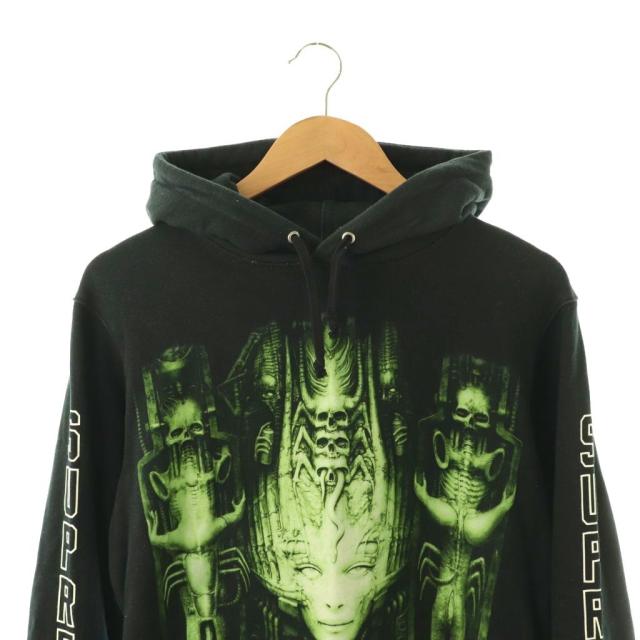 【中古】シュプリーム SUPREME 14AW H.R. Giger Pullover ギーガー パーカー スウェット プルオーバー プリント S 黒