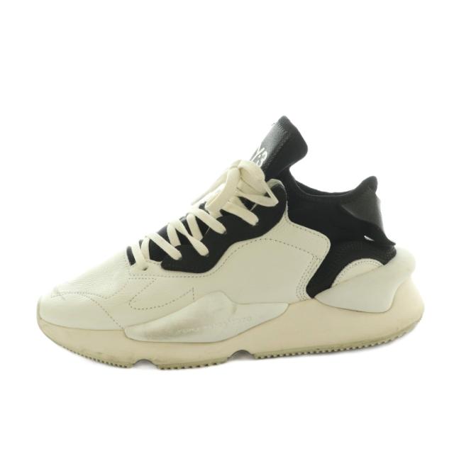 【中古】ワイスリー Y-3 スニーカー シューズ レザー バイカラー US8.5 26.5cm 白 黒 FZ4326 /MI ■GY17 メンズ