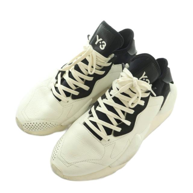【中古】ワイスリー Y-3 スニーカー シューズ レザー バイカラー US8.5 26.5cm 白 黒 FZ4326 /MI ■GY17 メンズ_1