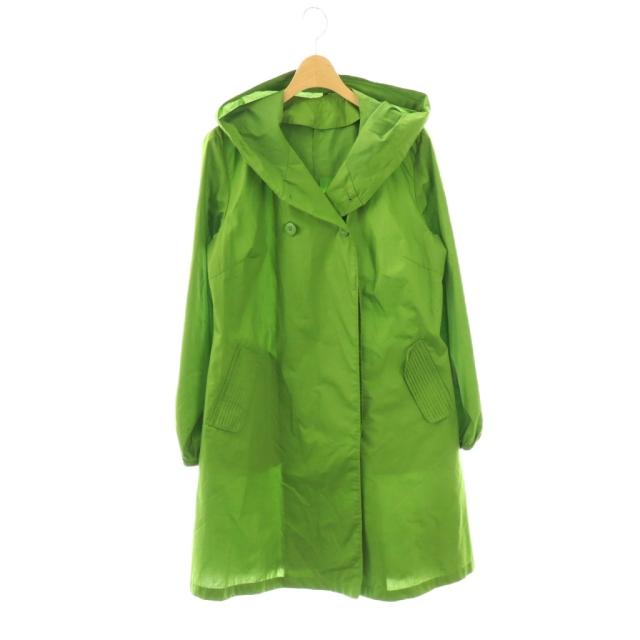 【中古】シビラ SYBILLA フーディーコート スプリングコート M-L ライトグリーン /DF ■GY18 レディース