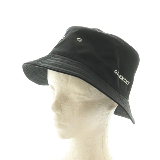 【中古】ジバンシィ GIVENCHY 帽子 バケットハット 黒 BPZ05BP0DM /MI ■GY17 メンズ