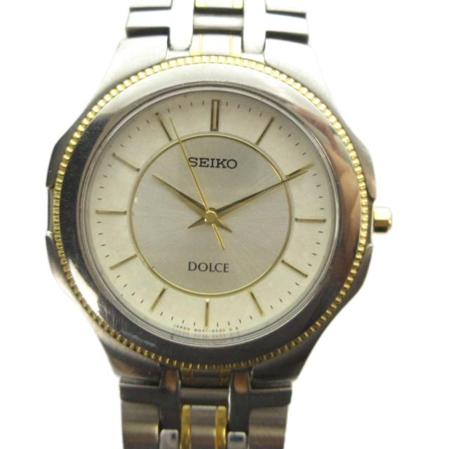 【中古】セイコー SEIKO ジャンク品 8N41-6270 ドルチェ 腕時計 ウォッチ クォーツ ロゴ シルバー色 ■GY18 /MQ
