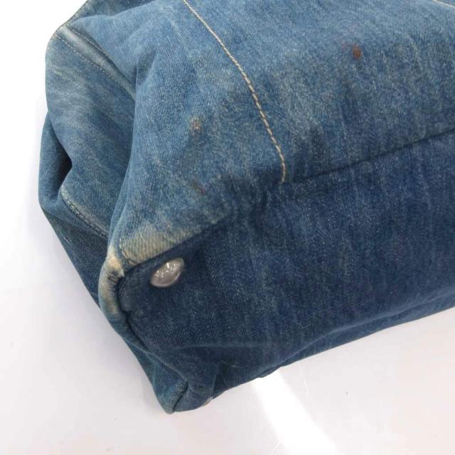 【中古】プラダ PRADA カナパ ハンドバッグ 手提げ デニム トート 三角プレートロゴ インディゴ /FF ■GY1 メンズ_7