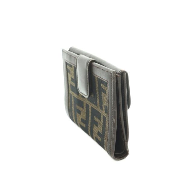 中古】フェンディ FENDI 財布 三つ折り 小銭入れ ズッカ柄 キャンバス
