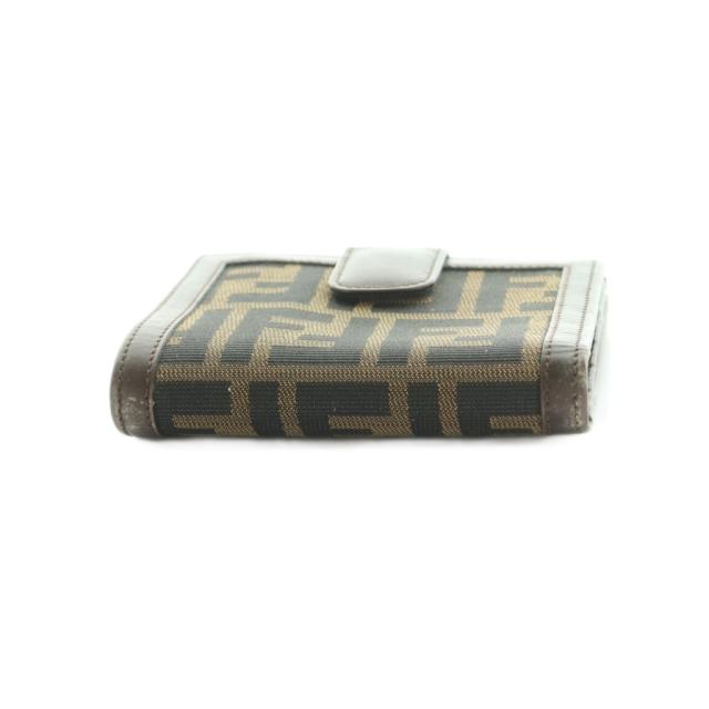 中古】フェンディ FENDI 財布 三つ折り 小銭入れ ズッカ柄 キャンバス