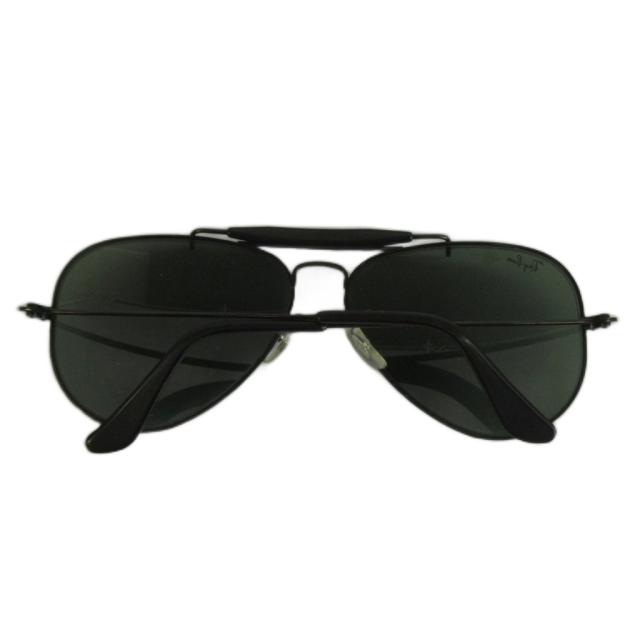 【中古】RAY BAN B&L アビエーター 眼鏡 サングラス メタルフレーム カラーレンズ ティアドロップ 58□14 黒 L2823_1