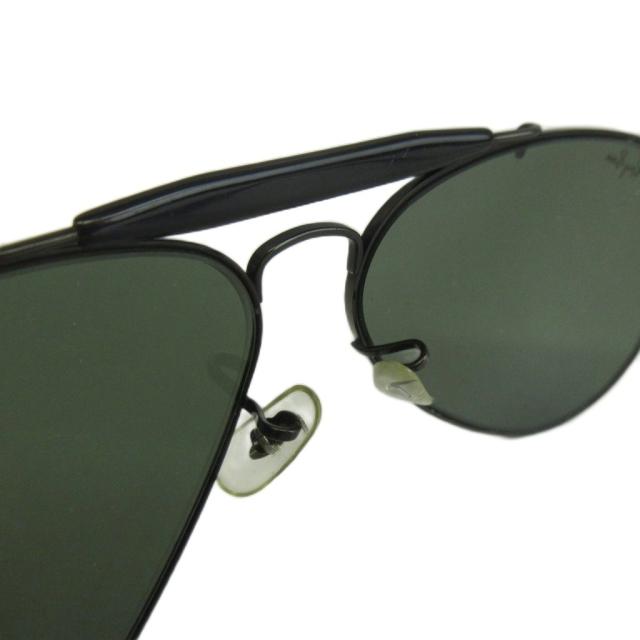 【中古】RAY BAN B&L アビエーター 眼鏡 サングラス メタルフレーム カラーレンズ ティアドロップ 58□14 黒 L2823_4
