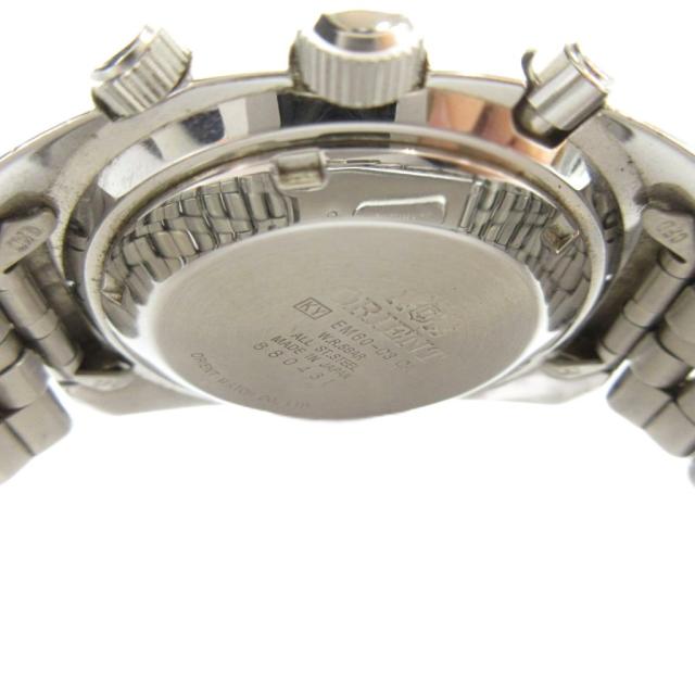 【中古】オリエント ORIENT EM60-C3 腕時計 ウォッチ 自動巻き カレンダー付き デイト シルバー色 ■GY11 /MQ_5