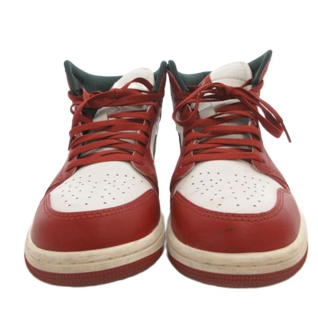 【中古】ナイキ NIKE AIR JORDAN 1 MID スニーカー シューズ ハイカット ロゴ 27.5 赤 レッド DQ8426-105_3