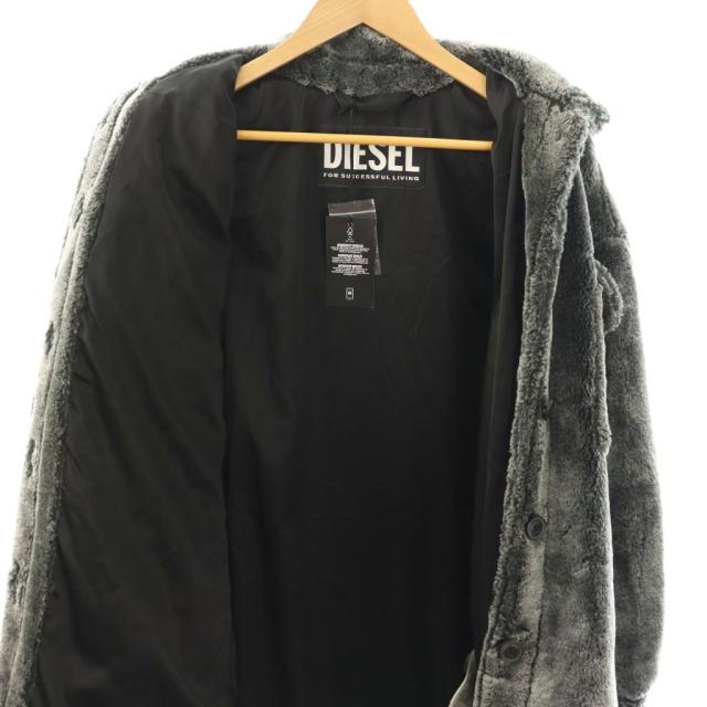 【中古】ディーゼル DIESEL A17575 ファーコート フェイクファー ロング S グレー /HK レディース_4