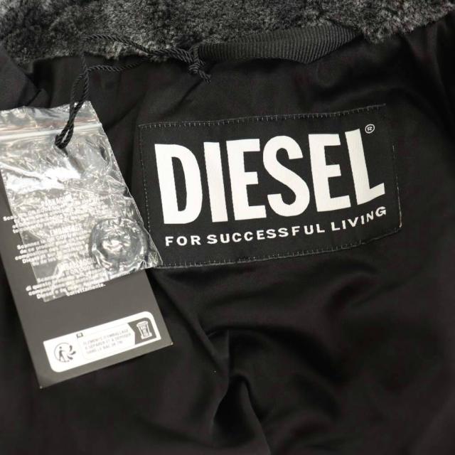 【中古】ディーゼル DIESEL A17575 ファーコート フェイクファー ロング S グレー /HK レディース_5